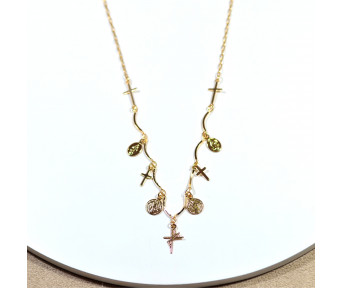 Choker Penduricalhos Pingentes Religiosos