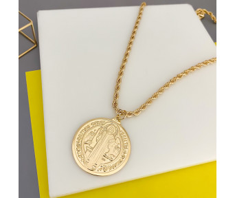 Colar Torcido Medalha São Bento
