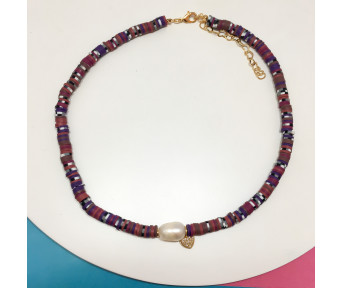 Colar Fimo com Pérola