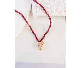 Colar Cristal com Pantera