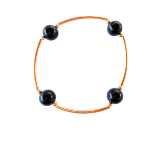 Pulseira Canutilho Pedra Natural Onix