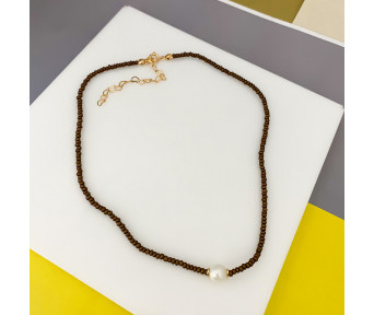 Choker Miçanga com detalhe Pérola