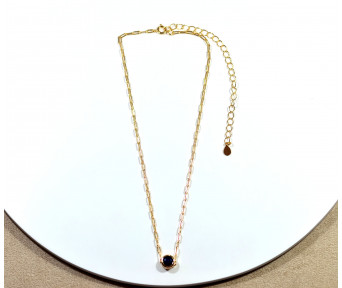 Choker Elos Detalhe em Zircônia Azul