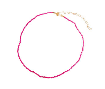 Choker Mini Cristais Magenta