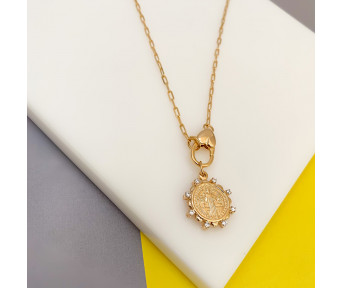 Colar Dourado Pingente São Bento