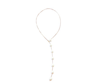Colar Gravata Luxo de Pérola Shell