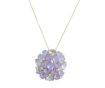 Colar Mandala Cristais Luxo