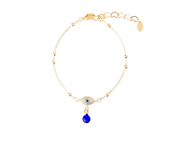 Pulseira Pingente Olho Grego Zircônia