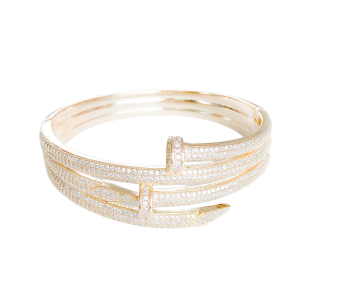 Bracelete Luxo Pregos Cravejado