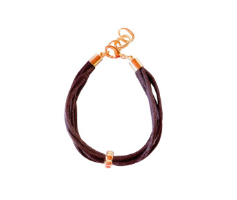 Pulseira Fios de Seda Turquesa Pingente Liso